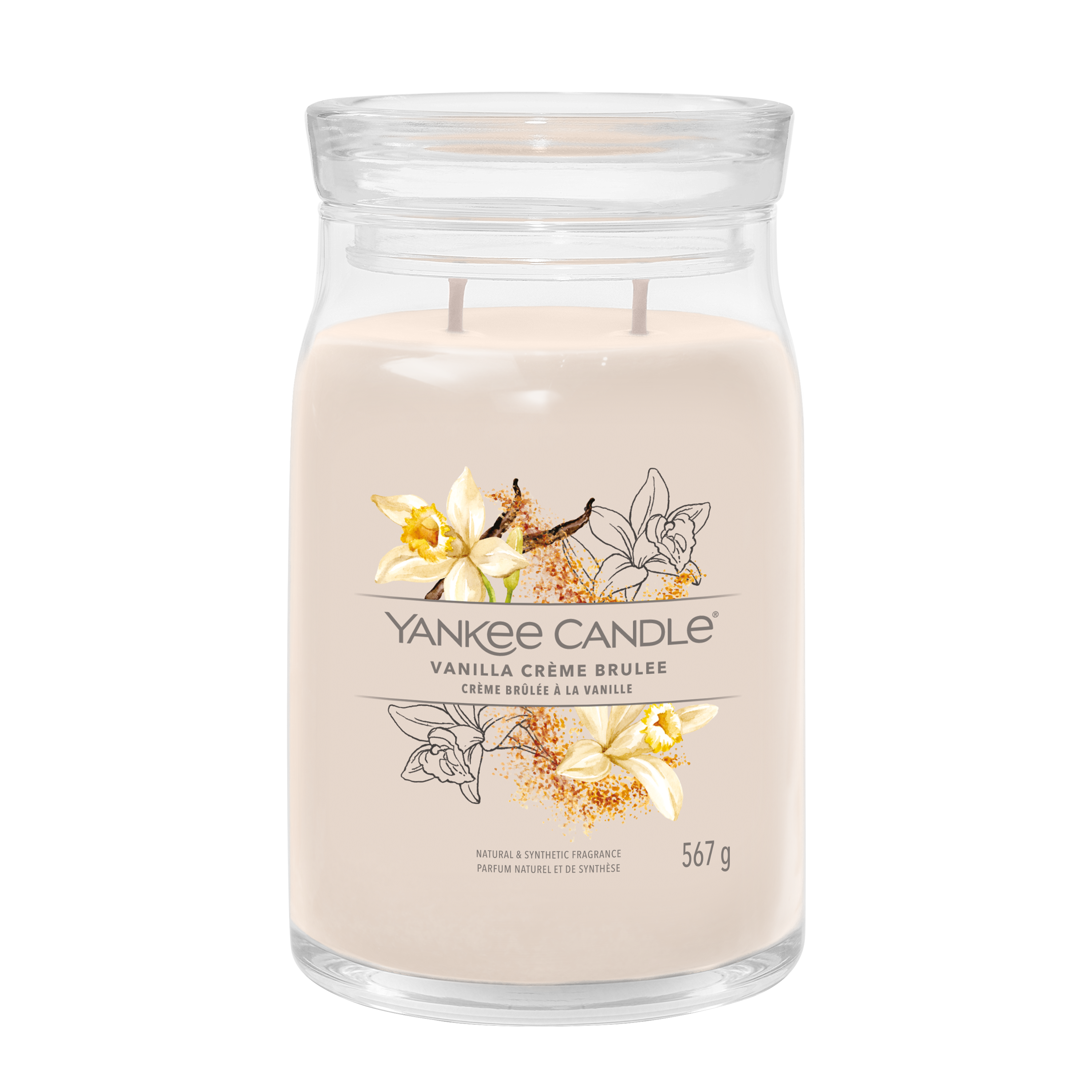 yankee candle VANILLA CRÈME BRÛLÉE candela profumata grande