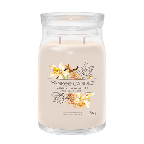 yankee candle VANILLA CRÈME BRÛLÉE candela profumata grande