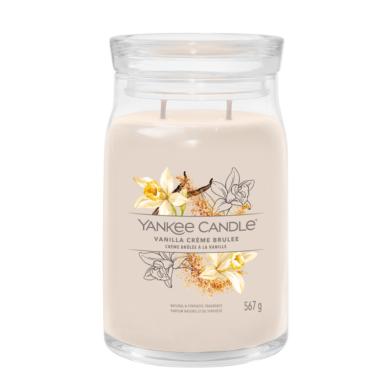 yankee candle VANILLA CRÈME BRÛLÉE candela profumata grande
