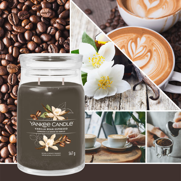 yankee candle VANILLA BEAN ESPRESSO candela profumata grande