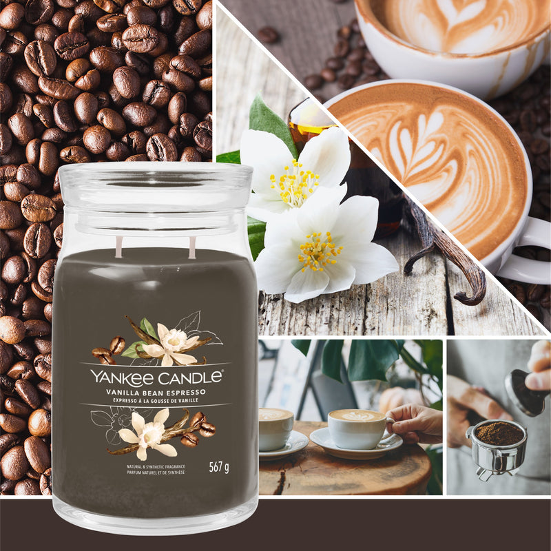 yankee candle VANILLA BEAN ESPRESSO candela profumata grande