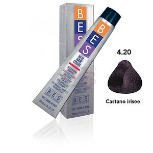 Bes Hi-Fi Hair Color Liposomi vegetali 4.20 CASTANO IRISEE - Tinta per capelli - 100ml