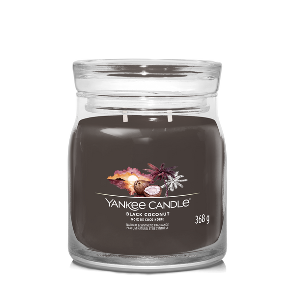 yankee candle BLACK COCONUT candela profumata media