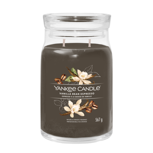 yankee candle VANILLA BEAN ESPRESSO candela profumata grande