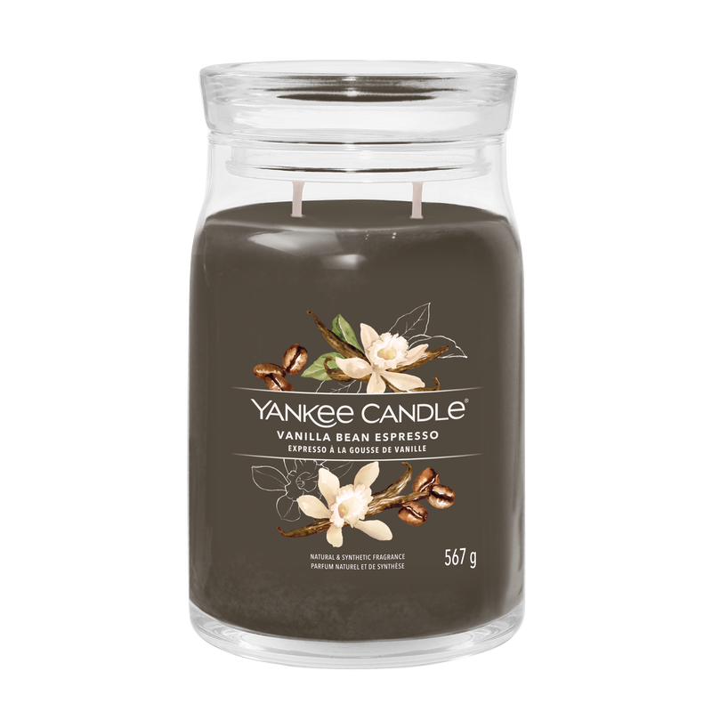 yankee candle VANILLA BEAN ESPRESSO candela profumata grande