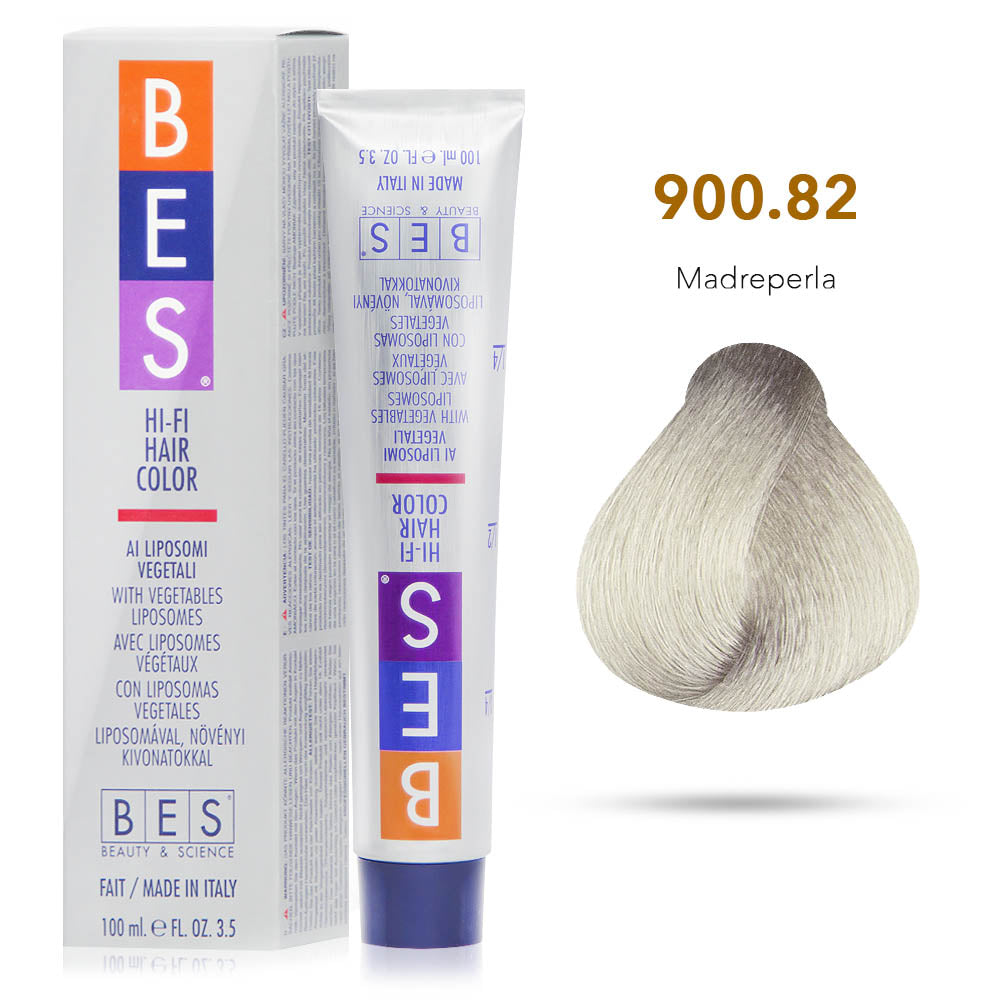 Bes Hi-Fi Hair Color Liposomi vegetali 900.82 BIONDO ULTRA SCHIARENTE BEIGE IRISEE - Tinta per capelli - 100ml
