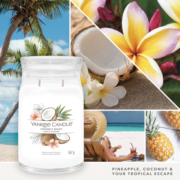 yankee candle COCONUT BEACH candela profumata grande