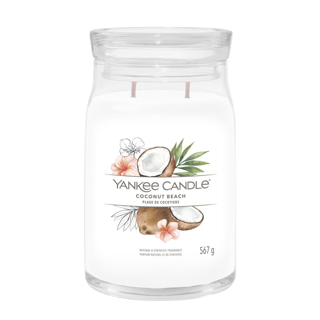 yankee candle COCONUT BEACH candela profumata grande