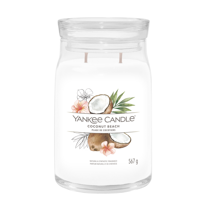 yankee candle COCONUT BEACH candela profumata grande