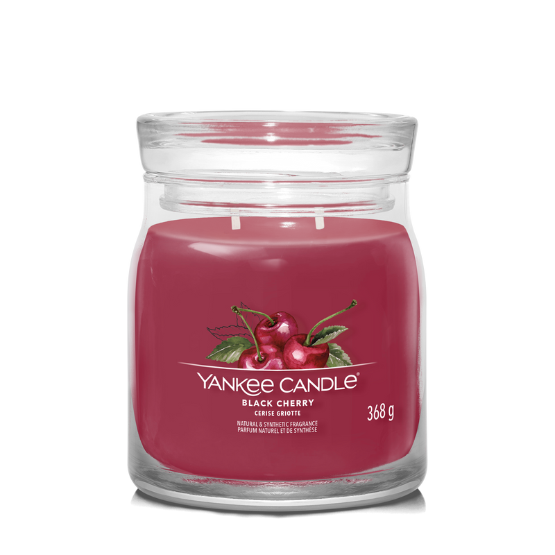 yankee candle BLACK CHERRY candela profumata grande