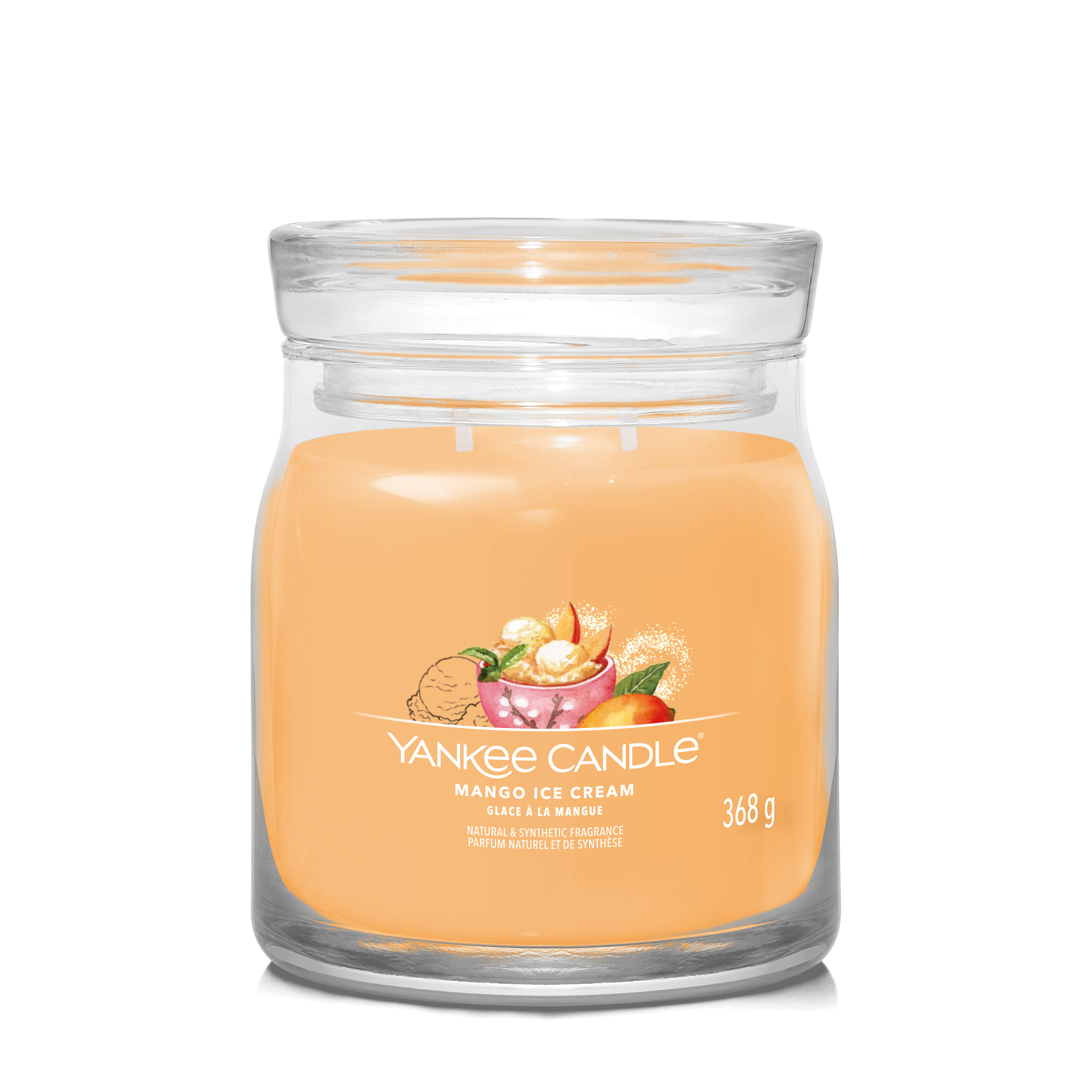 yankee candle MANGO ICE CREAM candela profumata media