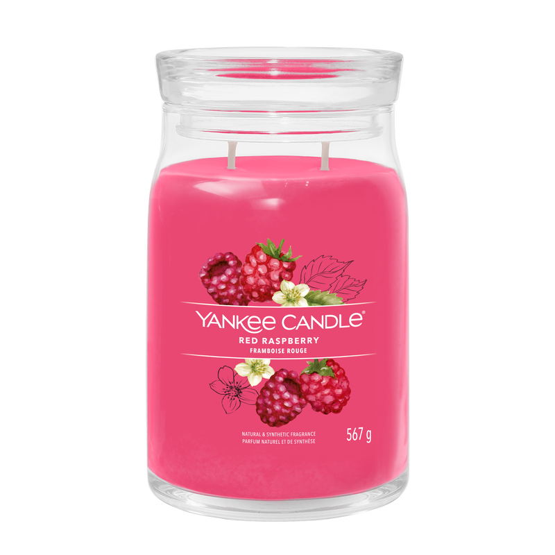 yankee candle RED RASPBERRY candela profumata grande