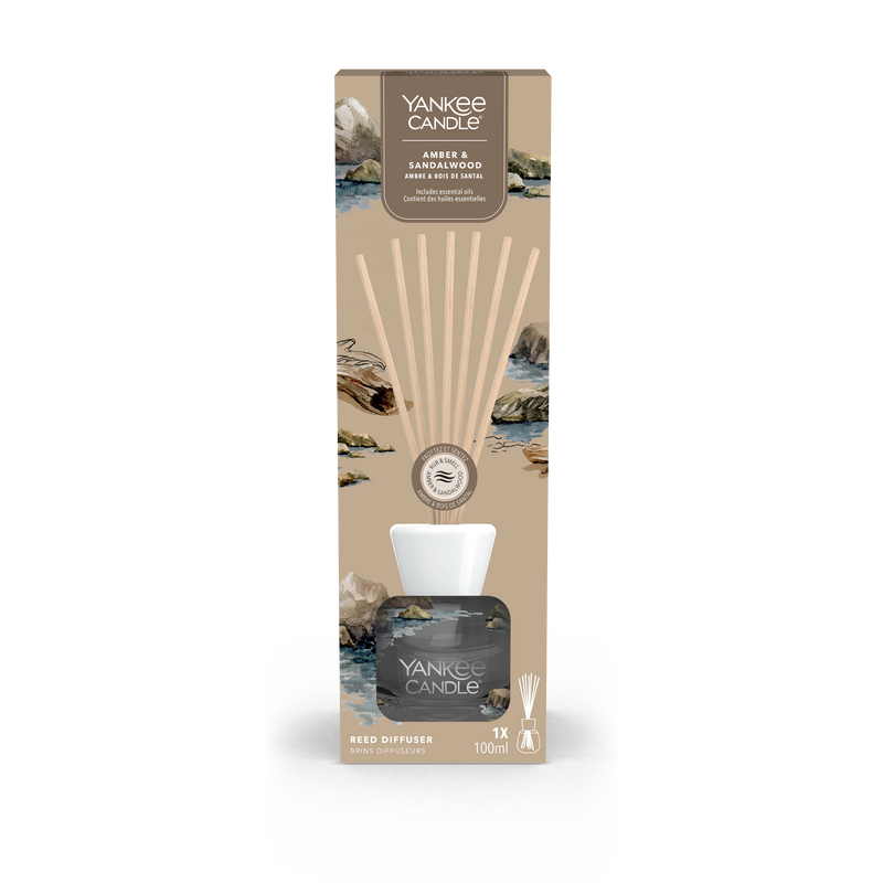 yankee candle diffusori per ambiente amber e sandalwood