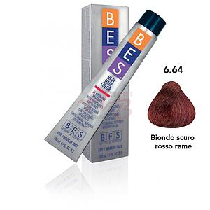 Bes Hi-Fi Hair Color Liposomi vegetali 6.64 BIONDO SCURO ROSSO RAME - Tinta per capelli - 100ml