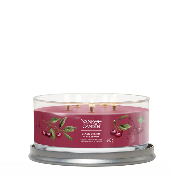 YANKEE CANDLE BLACK CHERRY giara grande 5 stoppini