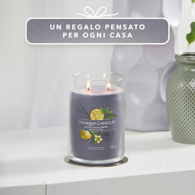 YANKEE CANDLE BLACK TEA & LEMON giara grande