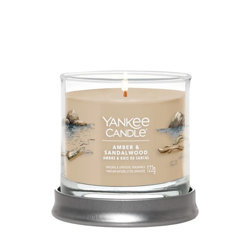 yankee candle amber & sandalwood giara piccola