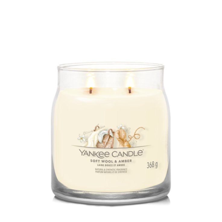 yankee candle soft wool & amber giara media