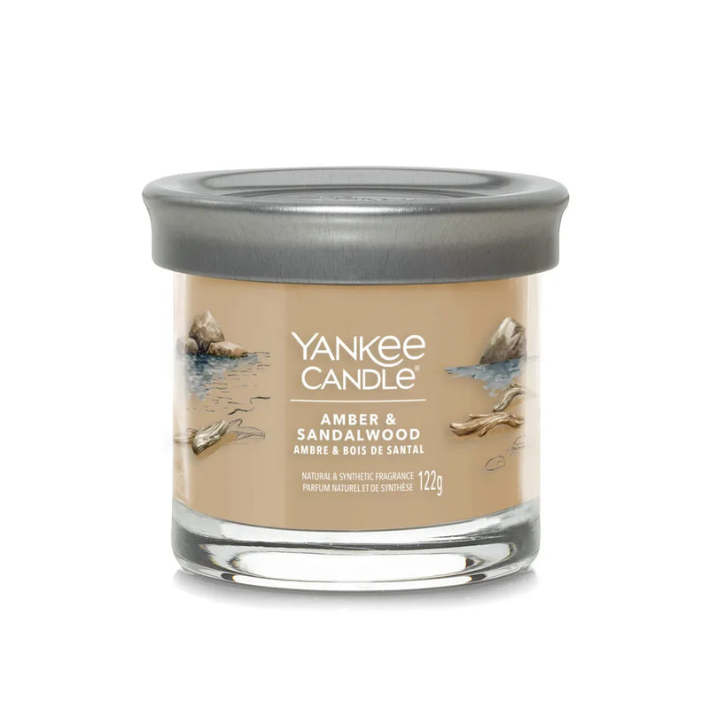 yankee candle amber & sandalwood giara piccola