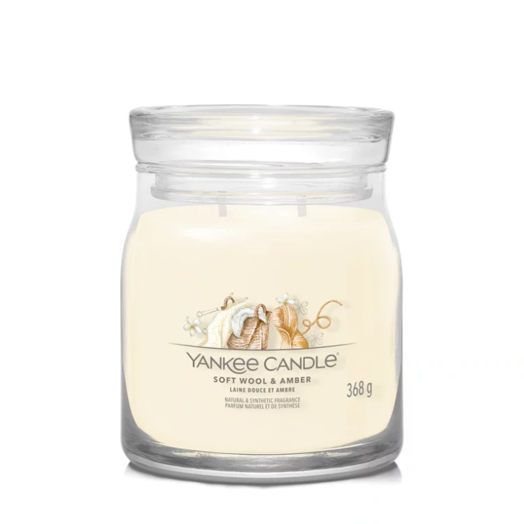 yankee candle soft wool & amber giara media