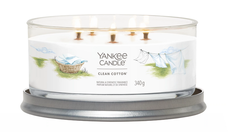 yankee candle clean cotton giara grande 5 stoppini