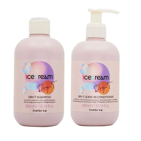 INEBRYA Kit Ice Cream Dry-T Shampoo + Conditioner 300ml