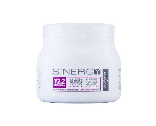 SINERGY COSMETICS Y2.2 MASCHERA LISCIANTE PER CAPELLI CRESPI E RIBELLI - 500 ml